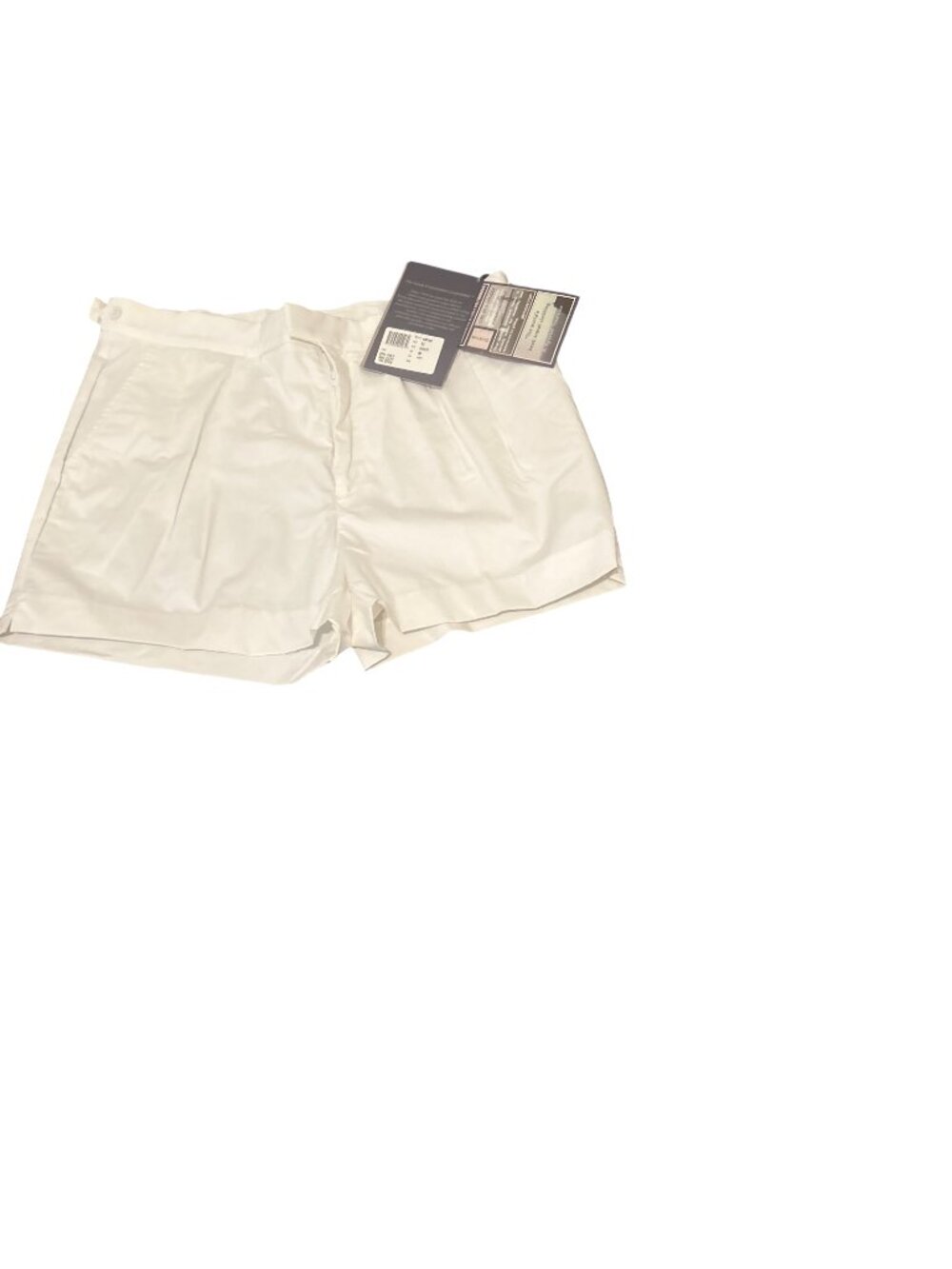 NWT Sportif White Pleated Front Sailing Deck Walking Shorts Mens Size 38